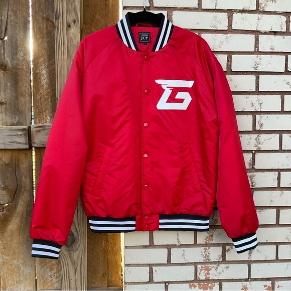 NEW Men’s Grind Varsity Bomber Jacket by Luxury JLT Size Large - Picture 1 of 6